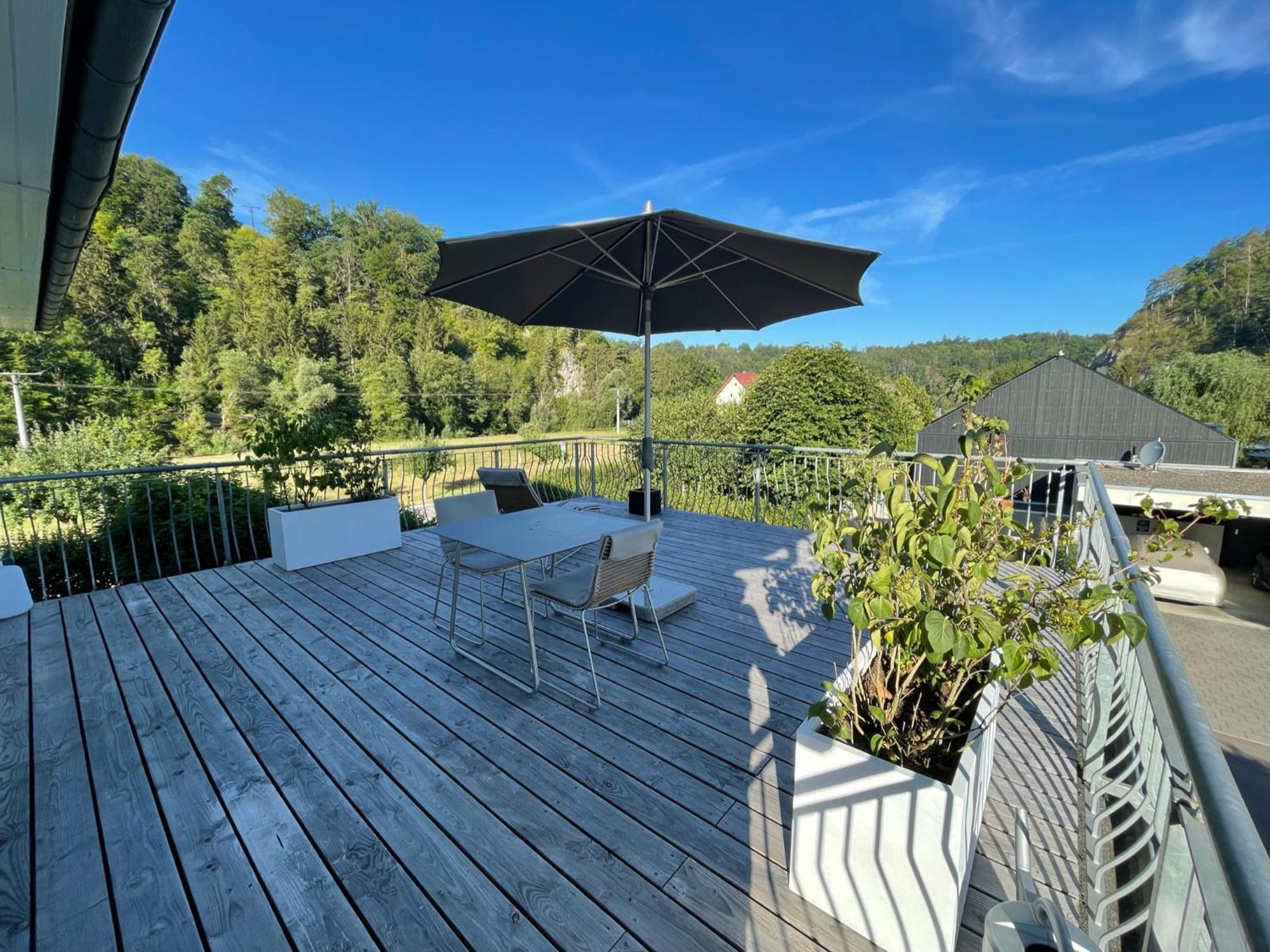 Stilvolle Wohnung Fuer 2-3 Personen - Mit Riesiger Dachterrasse Haigerloch ภายนอก รูปภาพ